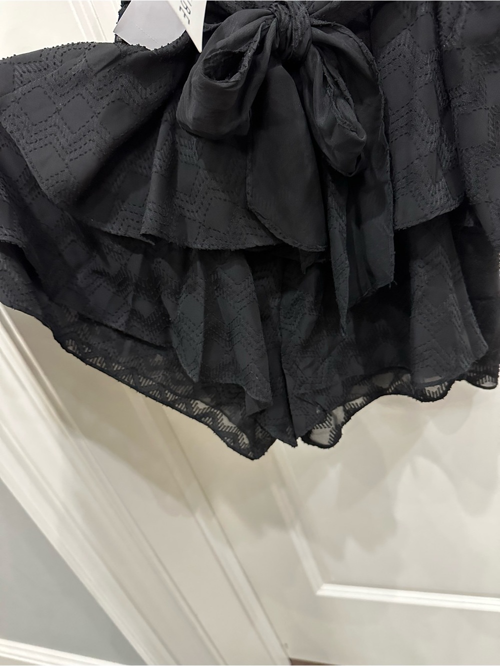New! Black Tiered Spaghetti-Strap Romper - Picture 3 of 8